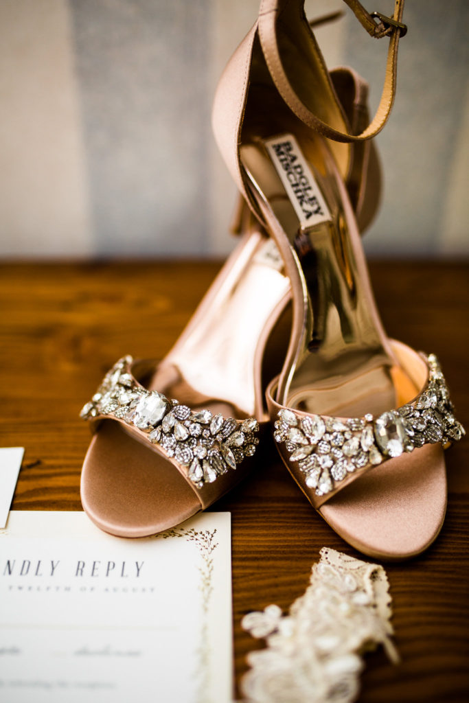 tan wedding heels for bride