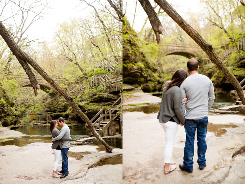 Starved Rock Engagement Session | Starved Rock Engagement Photos | What to Wear for an Engagement Session |  Caitlin & Luke Photography | Waterfall Engagement Session | Illinois Wedding Photographer | Bloomington Normal Wedding Photographer | Central Illinois Wedding Photographer