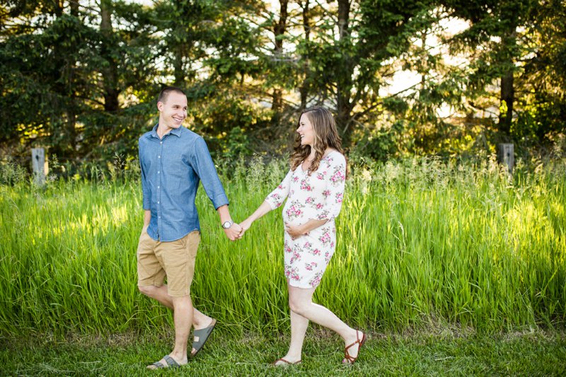 Normal Illinois Maternity Session | Normal Illinois Engagement Photos | What to Wear for a Maternity Session | Floral Dress for Maternity Session | Caitlin & Luke Photography | Fransen Nature Area | Illinois Wedding Photographer | Bloomington Normal Wedding Photographer | Peoria Wedding Photographer | Central Illinois Wedding Photographer 