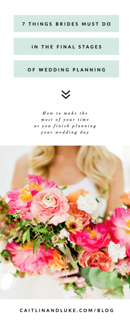 Things To Do To Finish Wedding Planning