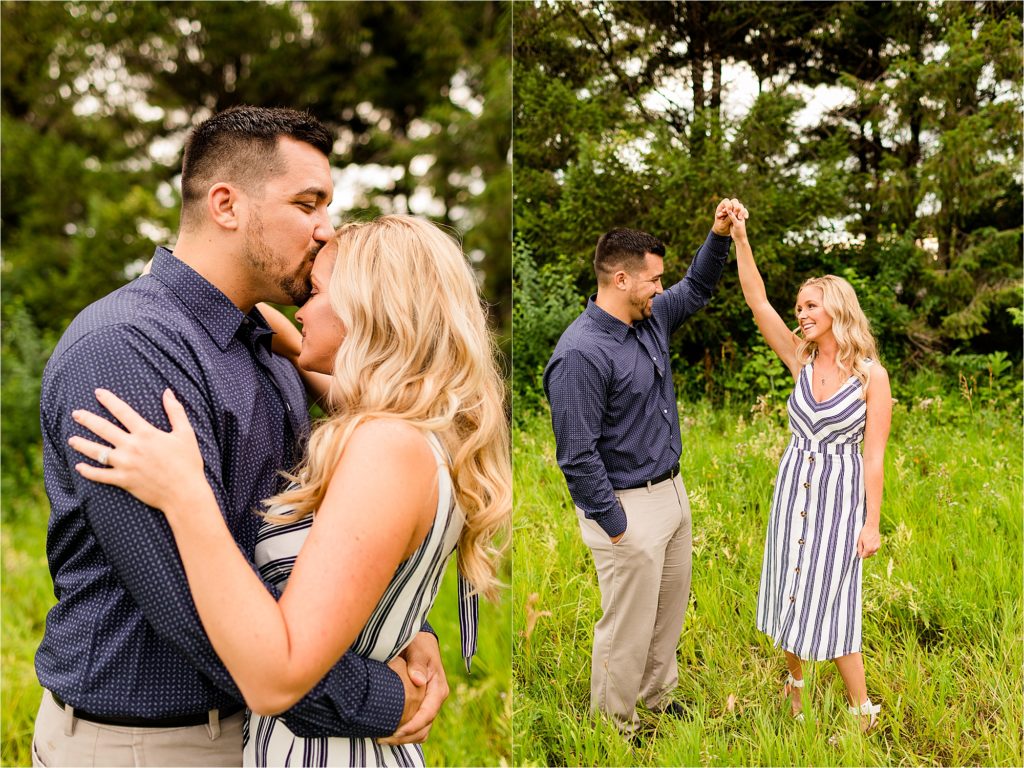 Caitlin and Luke Photography, Bloomington Normal Wedding Photographers, Illinois Wedding Photographers, Summer Engagement Session in Bloomington-Normal Illinois