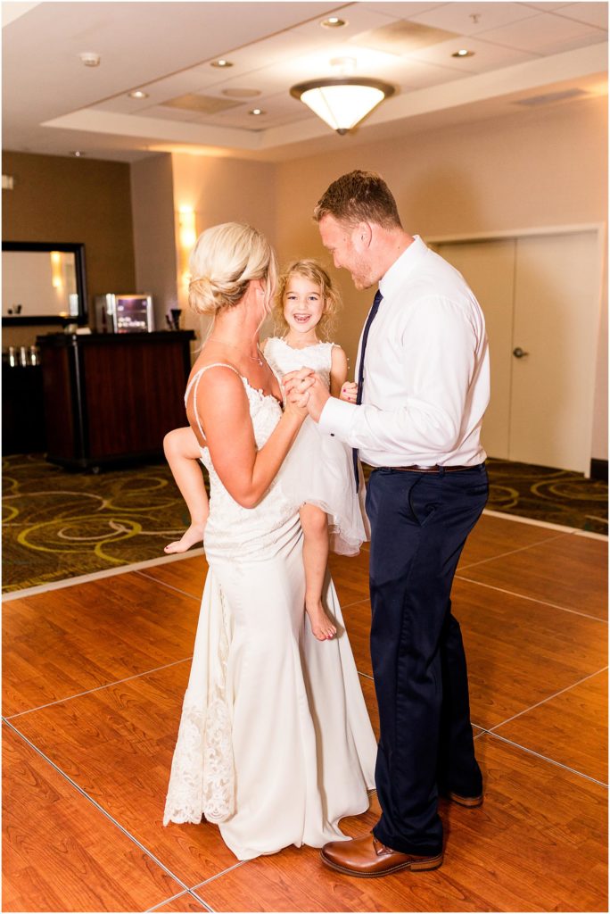 wedding reception photographed by Caitlin and Luke Photography, Bloomington IL Wedding Photographers, Illinois Wedding Photographer, Holiday Inn & Suites Bloomington Wedding Photos