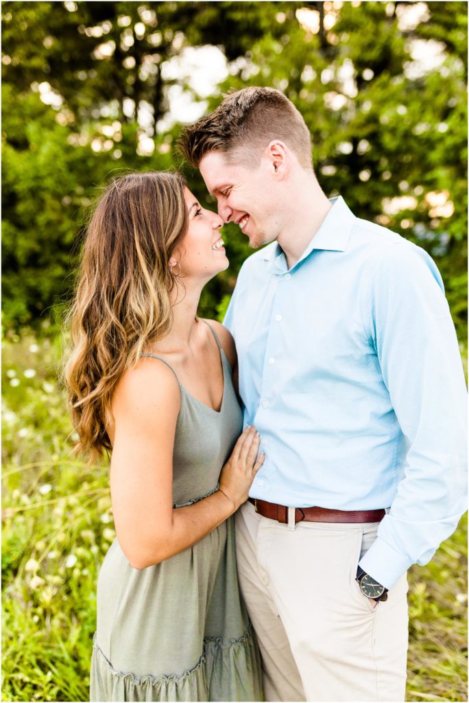 Caitlin and Luke Photography, Fransen Nature Area engagement photos, Normal IL engagement portraits
