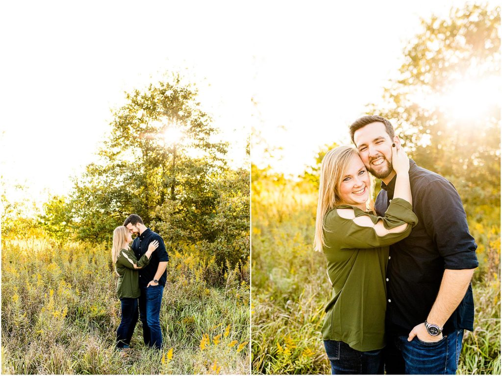Fall anniversary session at Bloomfield Barn in Chrisman IL with Caitlin and Luke Photography, Illinois anniversary portraits