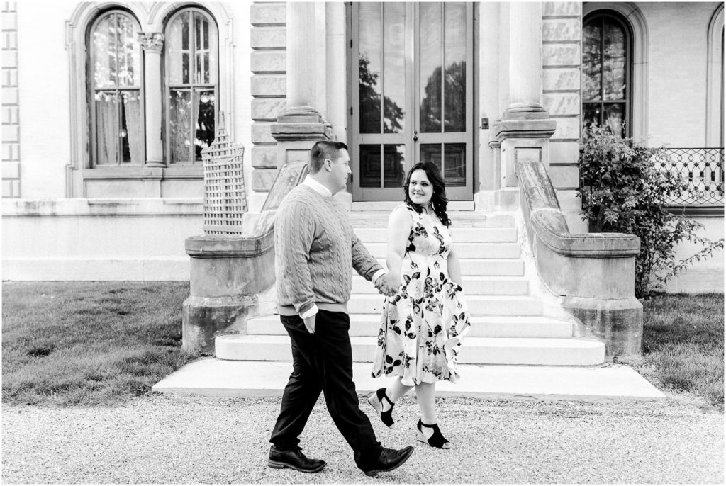 Fall engagement session at David Davis Mansion with Caitlin and Luke Photography, Bloomington IL Wedding photographers, Illinois wedding photographers