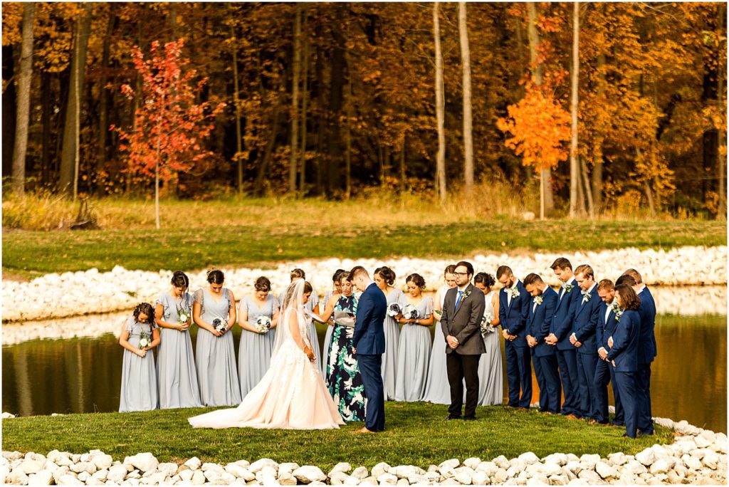 Hunter Creek Farm Wedding ceremony in Barrington IL photographed by Caitlin and Luke Photography, IL Wedding photographers, Illinois wedding photographers, Barrington IL Wedding