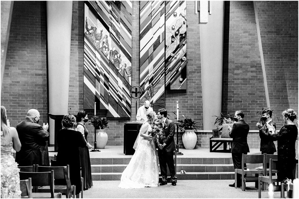 Saint Elizabeth Seton Church - Orland Hills wedding ceremony photographed by Illinois wedding photographers Caitlin and Luke Photography, Joliet IL wedding photographers, Illinois wedding day