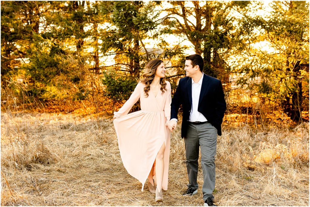 Fransen Nature Area engagement session in Normal IL with Caitlin and Luke Photography, Illinois wedding photographers