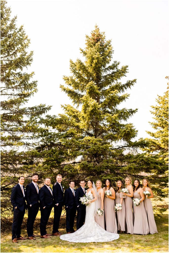 bridal party portraits in Milwaukee WI photographed by Wisconsin wedding photographers Caitlin and Luke Photography