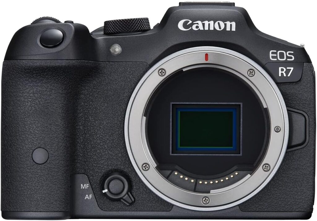 a photo of a Canon EOS R7 camera