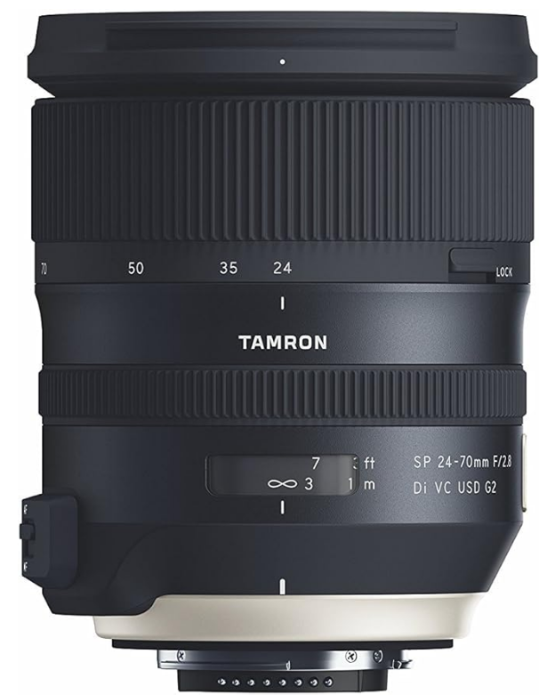 A photo of a Tamron 24-70mm f/2.8 lens