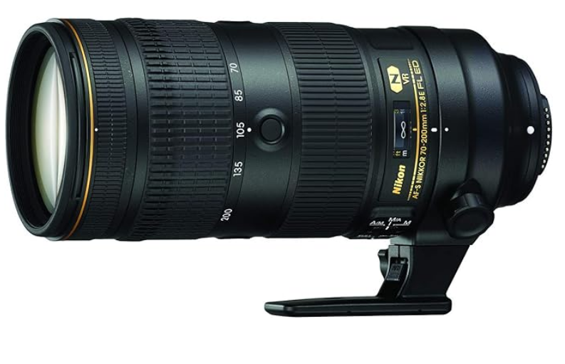 A photo of a Nikon AF-S NIKKOR 70-200mm f/2.8E FL ED VR lens